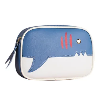 

Women Shoulder Bags 2020 Summer New Korean Version Of The Messenger Bag Handbag Wild Chain Wild Shoulder Bag Cute Shark Print