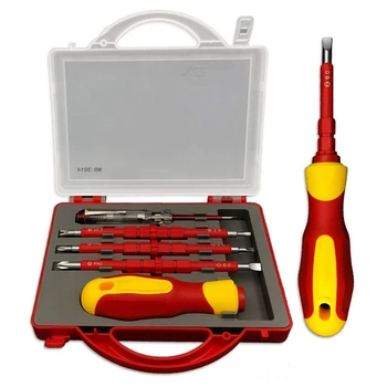 

5 in One Insulation Multifunction Dual Use Screwdriver Electric Pen Electrician Insulation Screwdriver Tool Kit