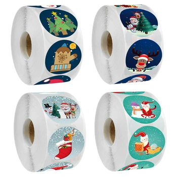 

Christmas gift sealing sticker Christmas tree snowman pattern sticker sticker