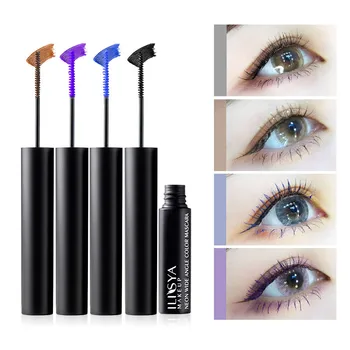 

ILISYA Color Mascara gradient color multi-color Blue Purple Black Brown waterproof small brush long fiber is not easy to faint
