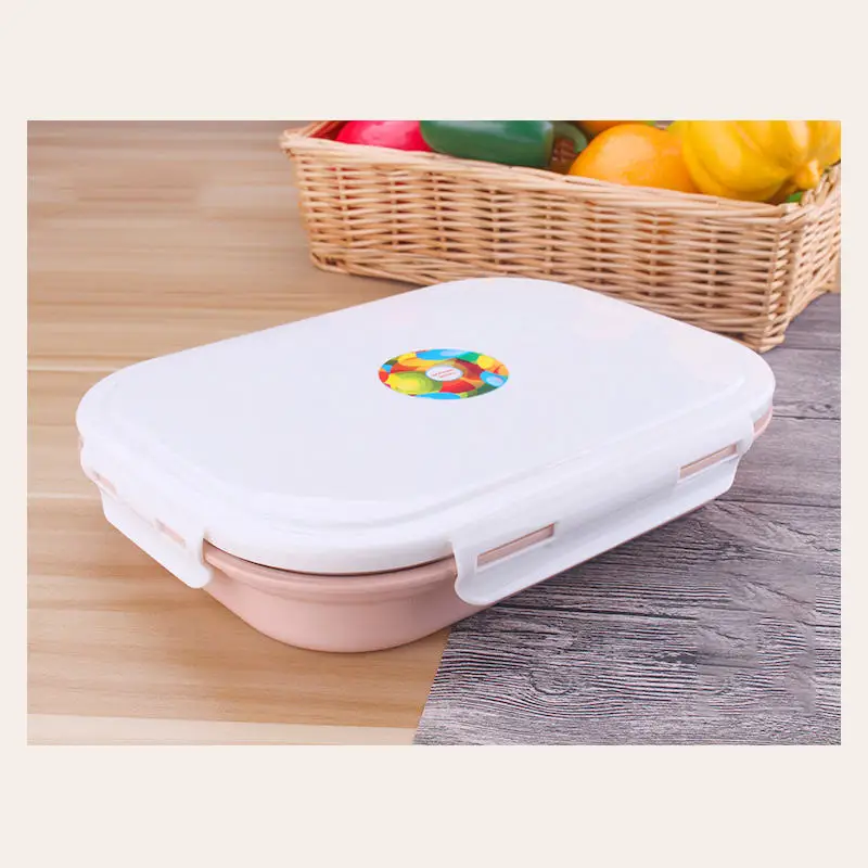 Японский детский Ланч-бокс 304 из нержавеющей стали Bento box с отсеком посуда микроволновая печь кухонный контейнер для еды для пикника Box - Цвет: 1