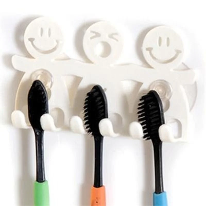 Bathroom Sets Cartoon Sucker 5 Position Toothbrush Holder Suction Hooks 2020 