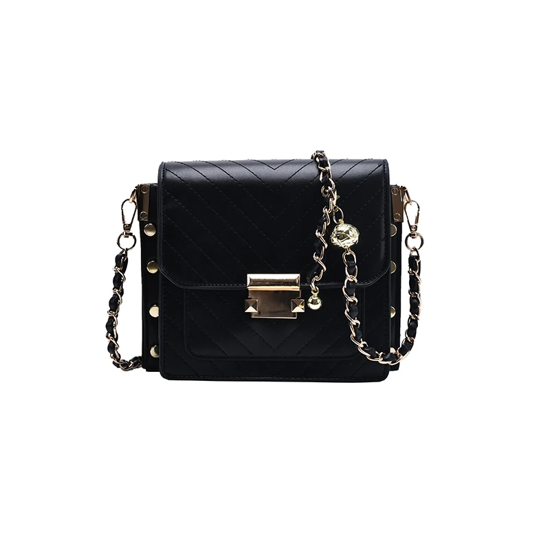 

High-end Bag Women's Diagonal Cross Western Style Small Square Chain Bag 2020 New Net Celebrity Fashion Shoulder Polyester Bag