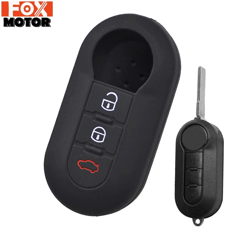 3 кнопки подходят для FIAT 500 PANDA PUNTO BRAVO LANCIA YPSILON STILO DUCATO DELTA оболочка держатель силиконовый пульт дистанционного ключа чехол FOB