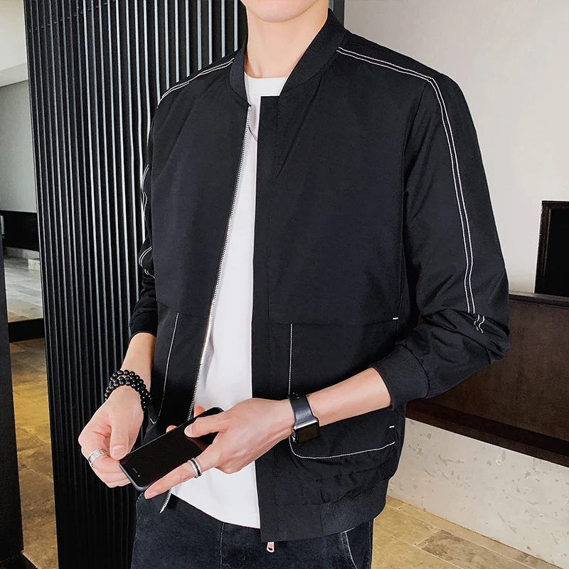 Brand Clothing Men's Spring High Quality Station Collar Jackets/Male Slim Fit Loose Leisure Coat/Man Fashion Jackets S-4XL