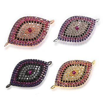 

15*27mm exquisite tears copper zirconia Diy jewelry bracelet necklace accessories jewelry making bracelet connector Crystal Hole