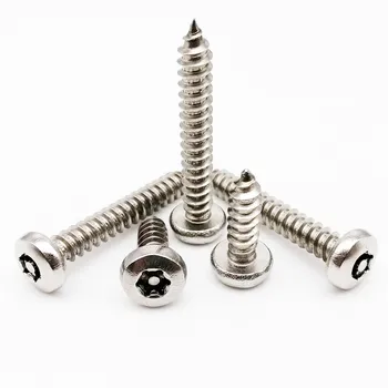 

10pc M2.9 M3.5 M3.9 M4.2 M4.8 304 Stainless Steel Pin Six Lobe Torx Pan Round Head Tamper Proof Security Self Tapping Wood Screw