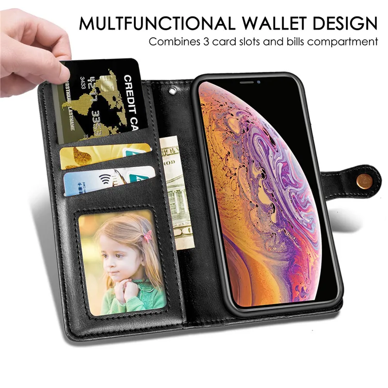 Чехол-книжка для iphone X Xs max 6 6s 7 8 Plus, кожаный флип-чехол для Apple iphone 6 SE 6 S XR, чехол-кошелек