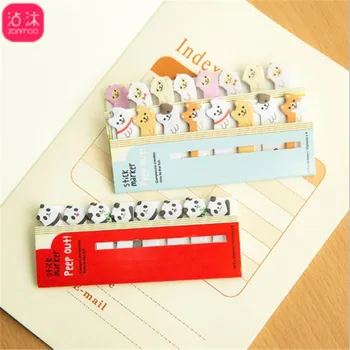 

Creative Kawaii Memo Pad Bookmarks Cat Animals Sticky Notes index Posted It Planner Stationery School Supplies Paper Stickers