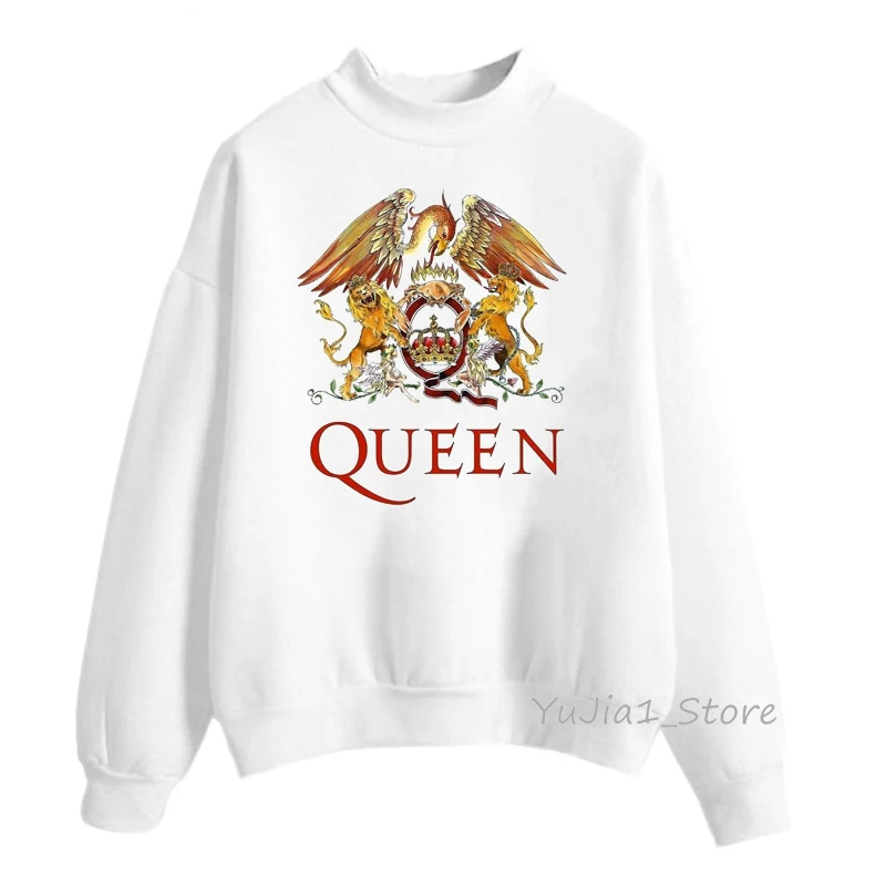 Винтаж queen Band Толстовка Фредди Меркурий печати толстовки для женщин белый хип хоп Рок hoddies готическая одежда зимняя уличная одежда