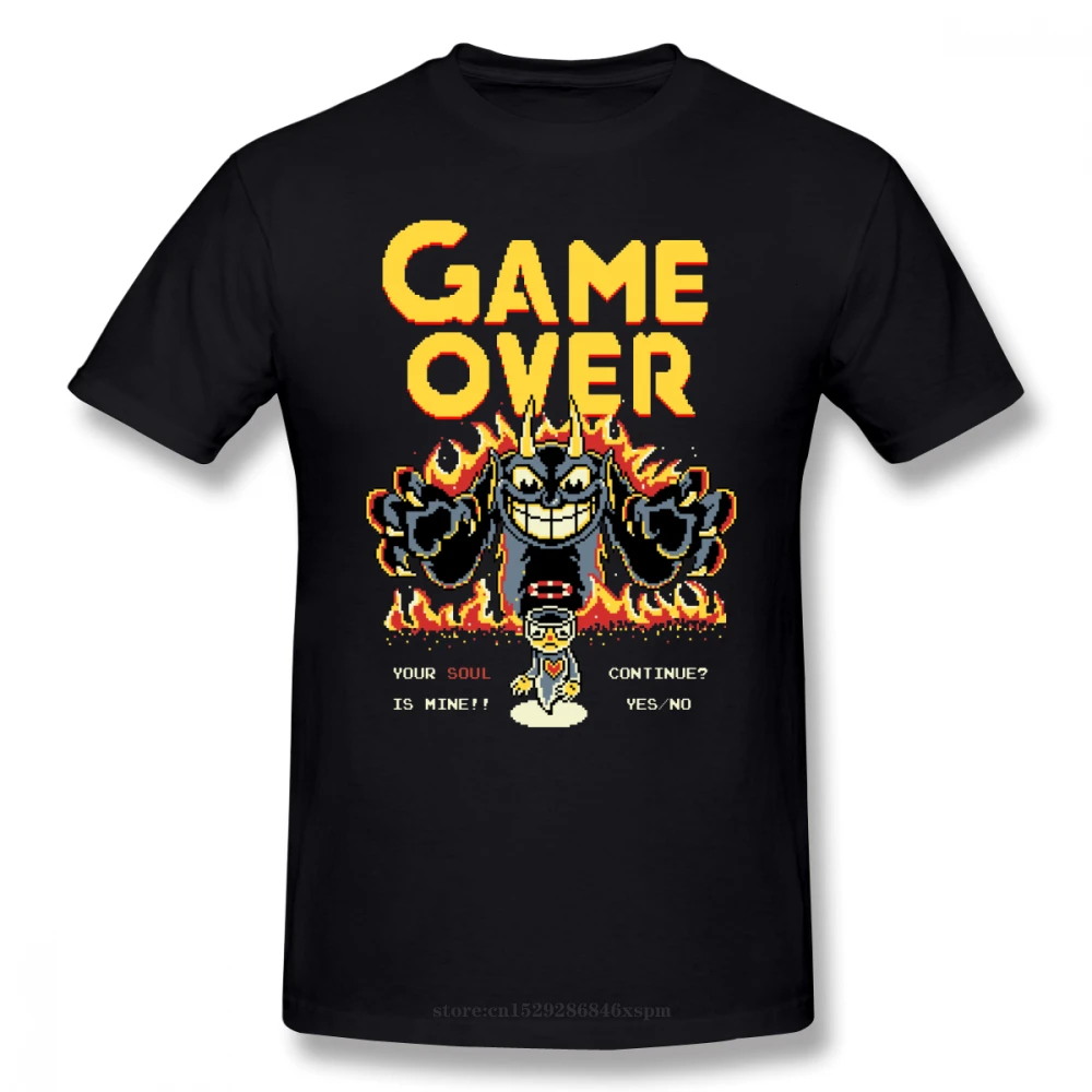 

one yona Cuphead T Shirt Your Soul Is Mine T-Shirt 6xl Beach Tee Shirt Funny Printed 100 Cotton Male Short Sleeves Tshirt