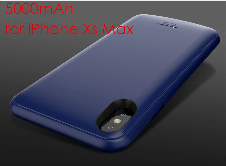 6.5 XS MAX Blue Для iPhone Xs XR зарядное устройство чехол аудио ультратонкий Магнитный 4000 мАч 5000 мАч Powerbank для iPhone Xs аккумулятор Max чехол - Цвет: 6.5 XS MAX Blue