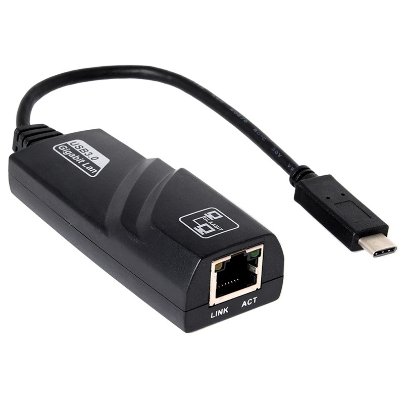 Uc-064 Usb 3,0 5 Гбит/с type-C до 1000 Мбит/с гигабитный Ethernet сетевой адаптер Lan для Rj45 cv6 Ieee 802.3Az