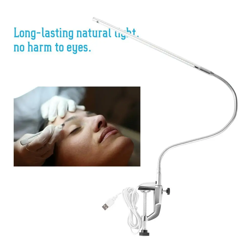 Длинная рука Клип Светодиодный светильник Настольная лампа ультра яркая