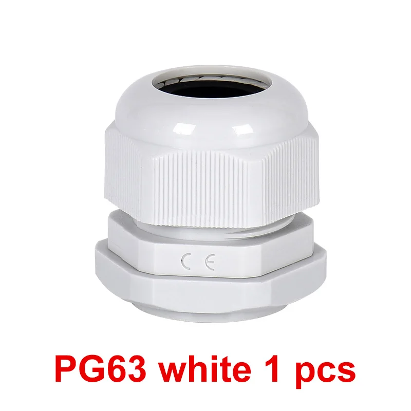 PG63 white 1 pcs Нейлоновый пластиковый провод и кабель Водонепроницаемый шарнир PG29-PG63 головка грамм, фиксированное уплотнение - Цвет: PG63 white 1 pcs