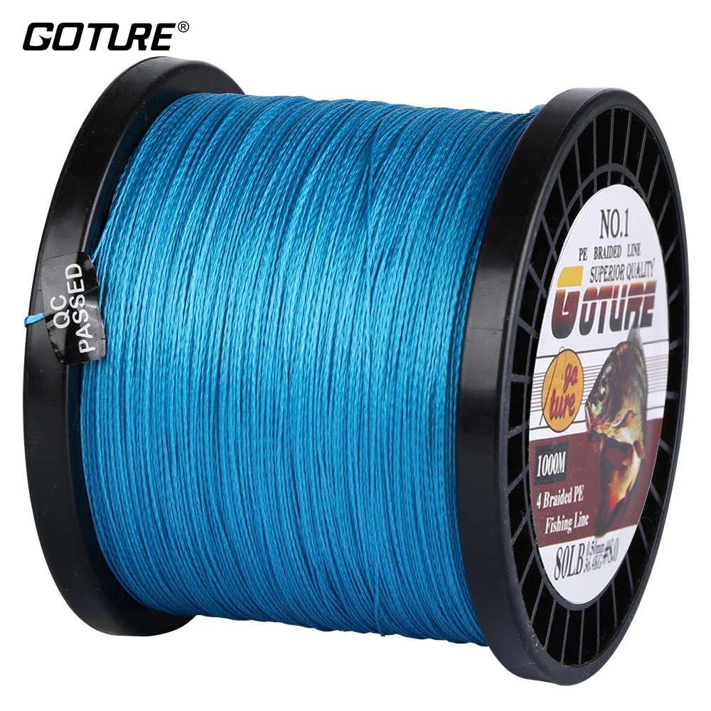 Goture Pe Braided Fishing Line 1000m 500m Multifilament 4 Strands