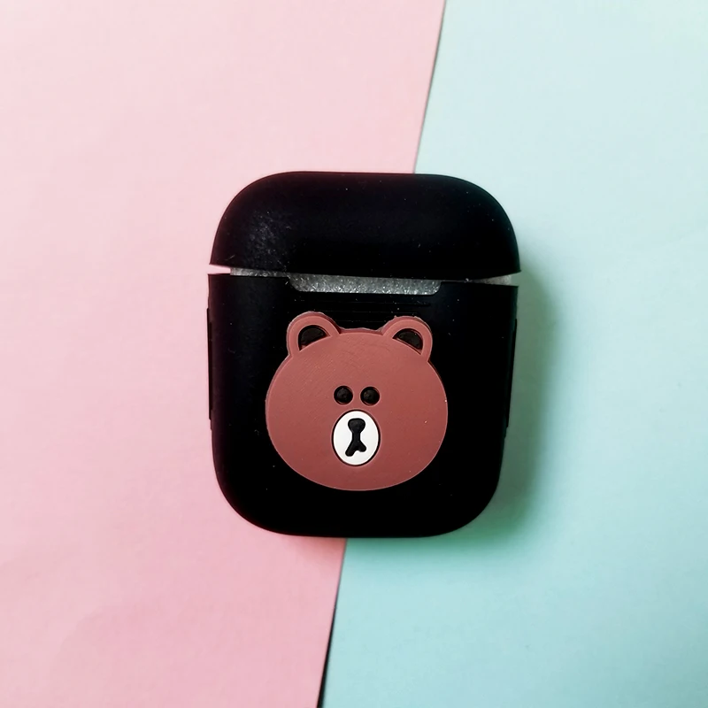 Милый мультяшный беспроводной Чехол для наушников для Apple AirPods, силиконовый чехол для зарядки наушников s для Airpods 2, защитный чехол - Цвет: 3