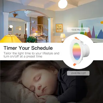 

LED Intelligent WiFi Downlight Ceiling Light for Automation Alexa Google Home Festival Decoration Birthday Party Supplies