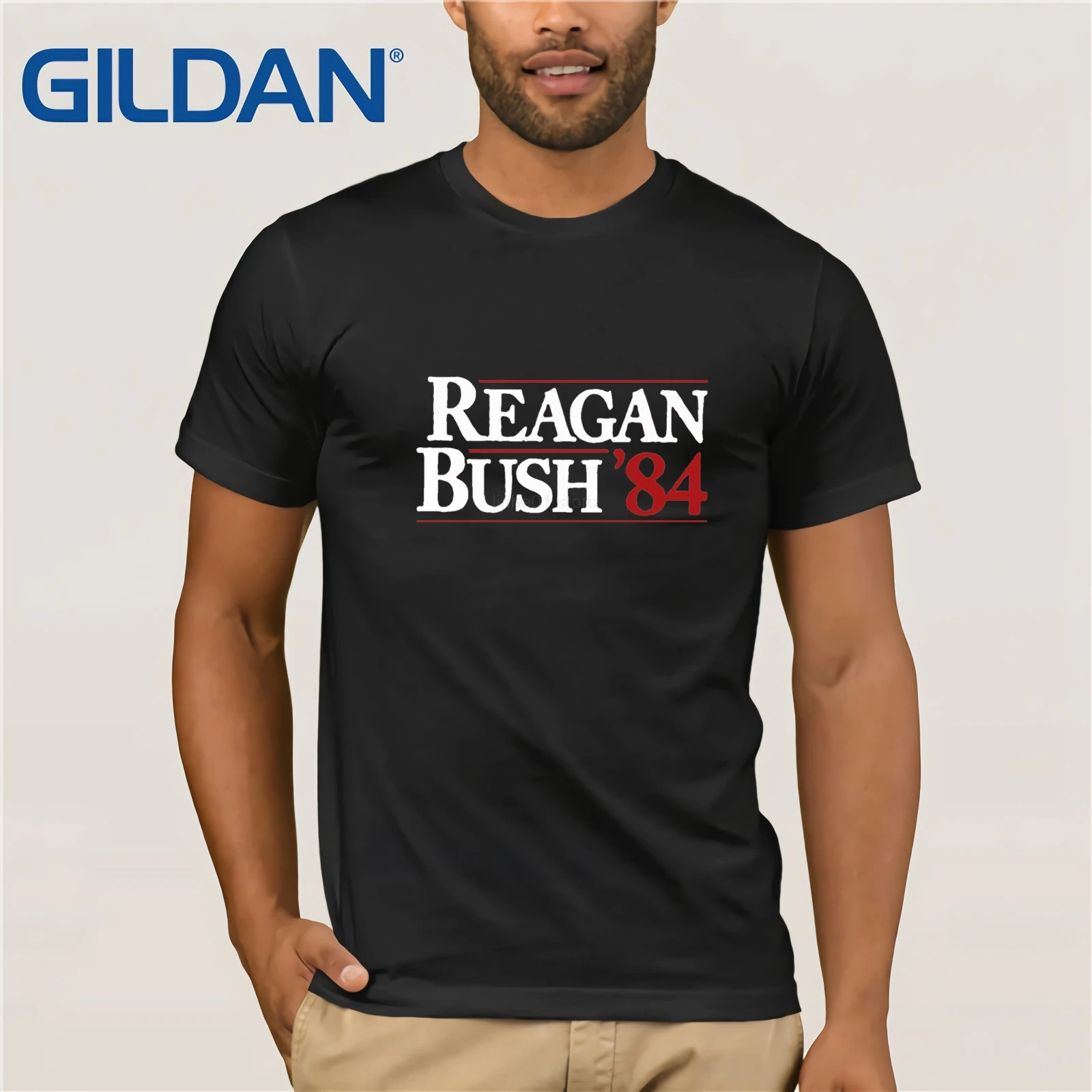 Ronald Рейган Буш в стиле Республиканской партии США Трамп Rnc винтажный вид футболка