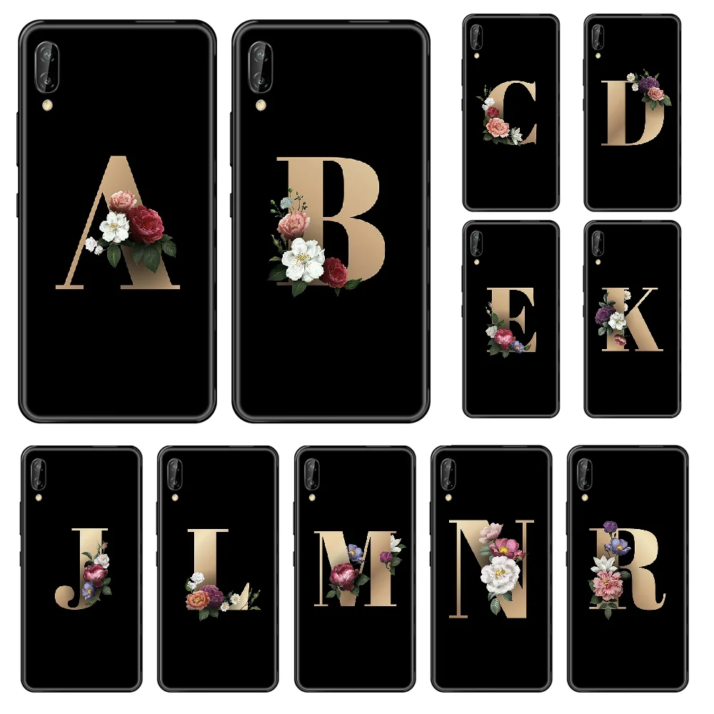 Цветок 26 Английское название чехол для телефона Huawei Honor коврики детей 5 6 7 8 9 10 20 A C X