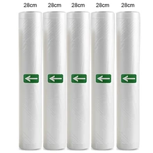 5 рулонов/2 рулона/лот кухонные вакуумные пакеты для хранения продуктов, свежие пакеты для вакуумного упаковщика, сохраняющие продукты питания 12+ 15+ 20+ 25+ 28 см* 500 см