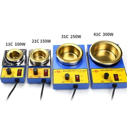 Lead-free Solder Pot 100W 150W 250W 300W  Soldering Desoldering Bath Titanium Plate 36mm 50mm 80mm 100mm 200-480 Degree AC220V