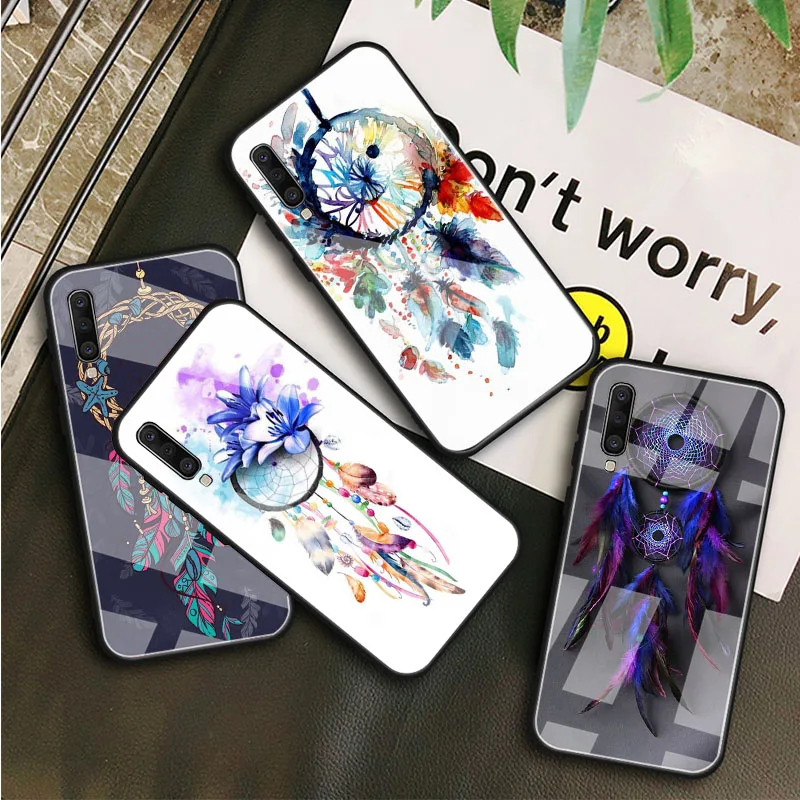 Ловец снов Акварель закаленное стекло чехол для Samsung Galaxy A10S A10E A20S A20E A30S A40 A50S A60 A70 A80