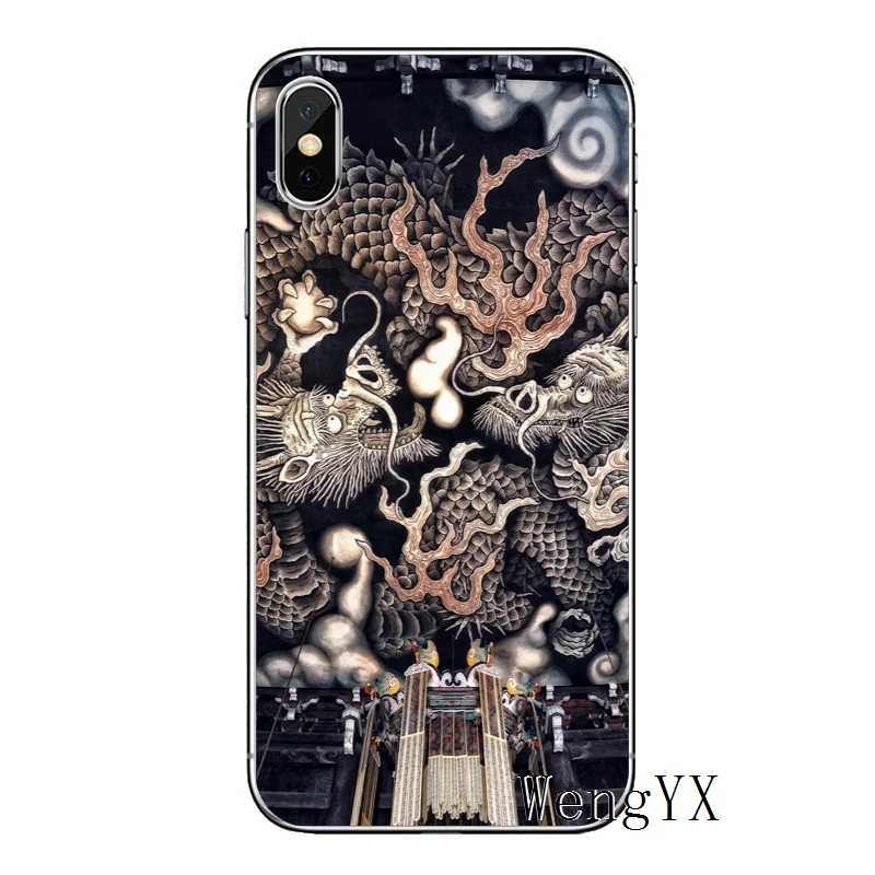 Мультяшный Дракон японский для samsung Galaxy A10 A30 A40 A50 A60 A70 huawei P30 lite pro P Smart Y6 мягкий чехол