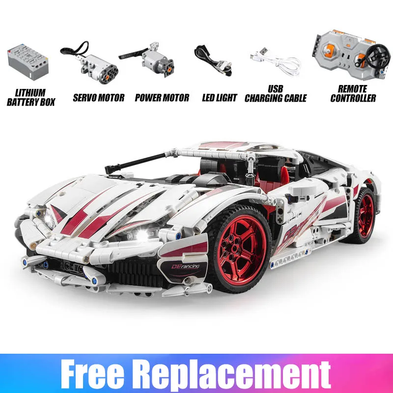 MOC Technic RC Car The Lamborghinis Huracan LP610 Super Racing Remote Control Car Building Blocks Bricks Toys for Boys