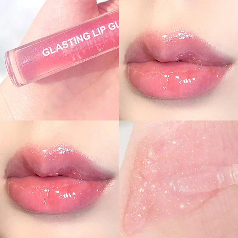 Mirror Gloss Lipstick  Lip Gloss Lip Moisturizing Transparent Lips Oil Reduce Lip Lines Lip Plumping Lipstick With Fine Glitter