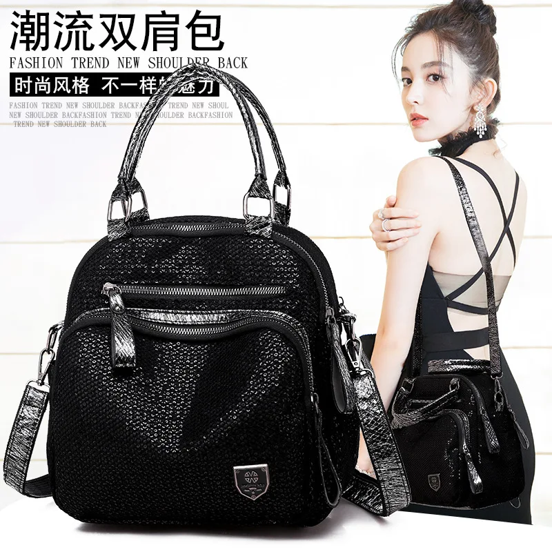 Новая стильная многофункциональная женская сумка с пайетками напрямую от производителя, импортных товаров, экспорт, перекрещивание, для высшего класса Elega