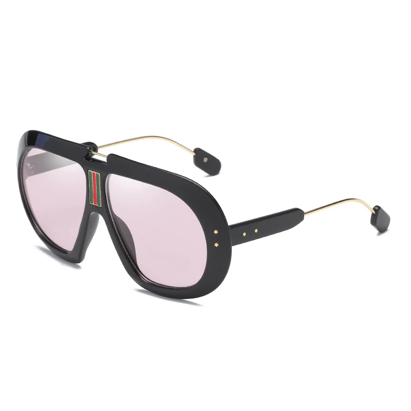 OEC CPO, Ретро стиль, квадратные, для женщин и мужчин,, модные, негабаритные очки, Ретро стиль, черные, солнцезащитные очки для женщин, UV400, очки O210 - Цвет линз: C6 Black-Pink