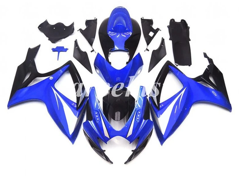 4 подарки ABS мотоцикл Полный обтекатели комплект подходит для Suzuki GSX-R 600 750 2006 2007 06 07 GSXR600 GSXR750 на заказ черный матовый