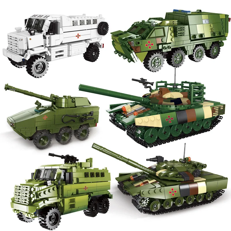 Ww2軍事タンク車両セットトラック船航空機モデルビルディングブロックレンガドイツ米国ロシア世界戦争2 ii 1軍装甲