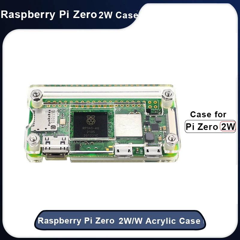 Raspberry pi Zero Case Acrílico Gabinete Transparente com Dissipador de Calor de Alumínio w