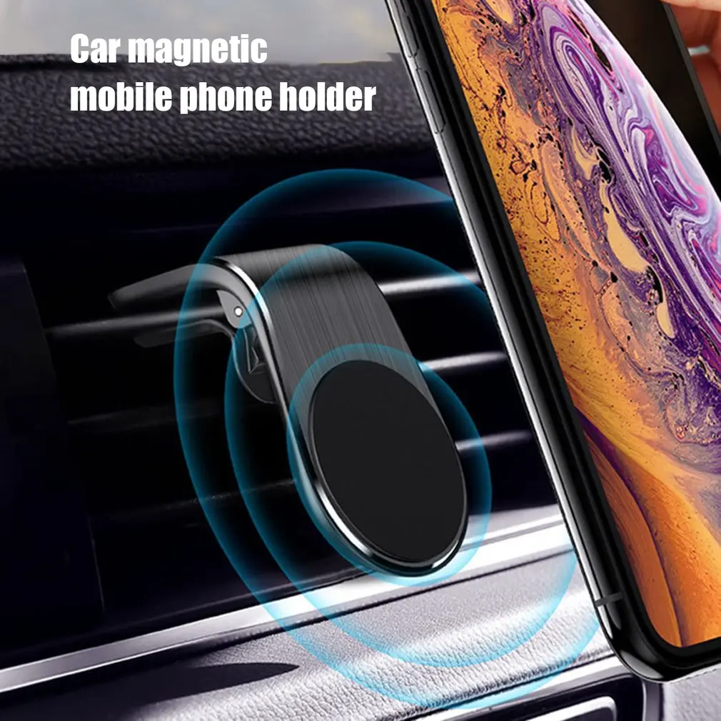 

Metal Magnetic Car Phone Holder Mini Air Vent Clip Mount Magnet Mobile Stand For iPhone XS Max Xiaomi Smartphones in Car