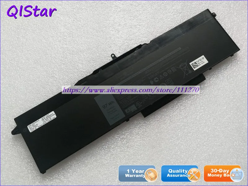 QISTAR 11,4 V 97Wh подлинный 1FXDH Аккумулятор для ноутбука DELL
