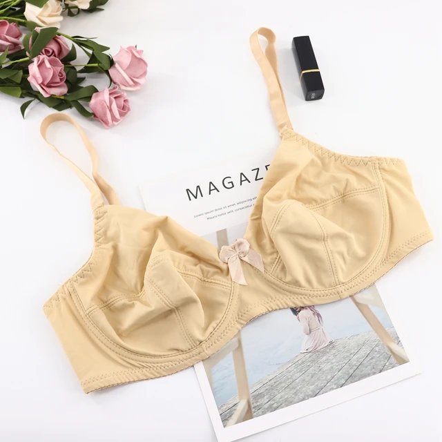Beauwear Women Underwire Plus Size Bras Full Coverage Non padded Brassiere Minimizer Underwear 36-48 D E Color Black Nude BH Nude