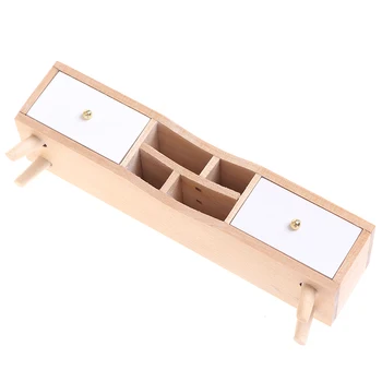 

1:12 Dollhouse Miniature Furniture Wooden TV Cabinet Dolls House Accessories 12cm*4cm*3cm