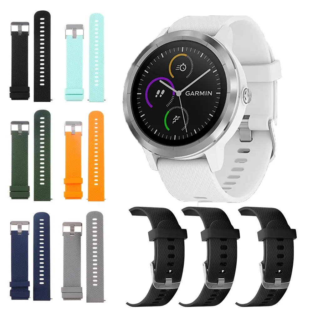 Nézni Érlelődik számára garmin vivoactive 3 / vivomove pulzusmérő 20MM smare nézni Karcsat Kézcsukló szíj Deréköv szilikon Óraszíj kiegészítők