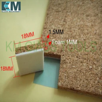 

5 square metres per Carton!1.5MM+1(Foam) x18x18 Cork pads,Cork Distance Pads,Glass spacer,glass pads,cork packing,cork gasket.