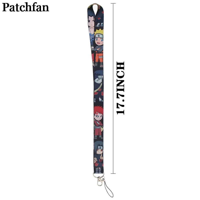 Patchfan Наруто забавные бирки ремешок на шею ремешки для ключей ID карта Пропуск Тренажерный зал мобильный телефон USB бейдж держатель DIY висячий канат A2304