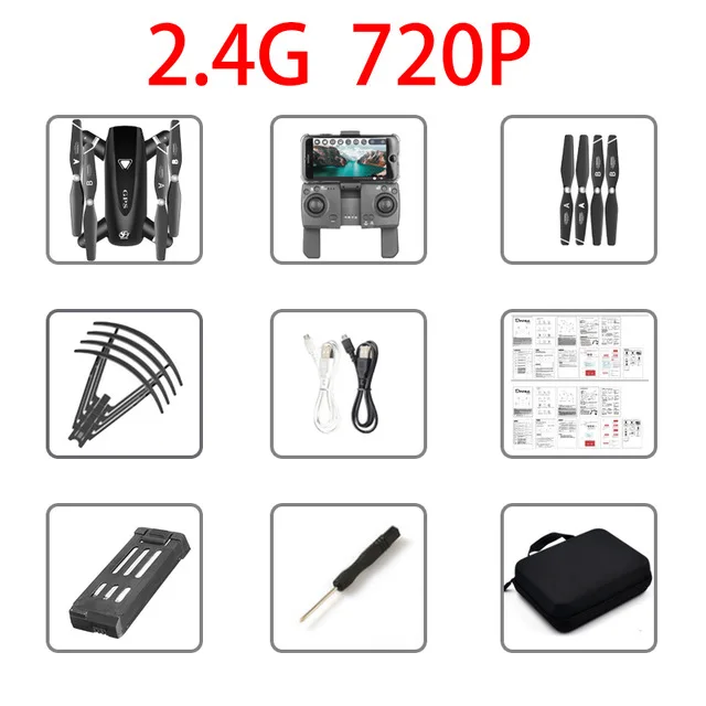 S167 Дрон gps HD камера 4K 5G WiFi FPV 1080P видео в реальном времени Дрон RC вертолет полёт 20 минут Квадрокоптер Дрон камера квадрокоптер с камерой квадракоптер квадрокоптер квадракоптер с камерой вертолет - Цвет: 2.4g 720P gps