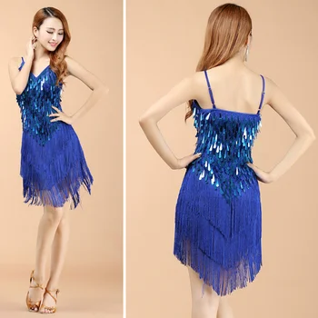 

Ballroom Dancing Tango Dresses Salsa Latin Dance Dress Women Black Adult Competition Sale Costume Fringe Red Sequin Cha Cha