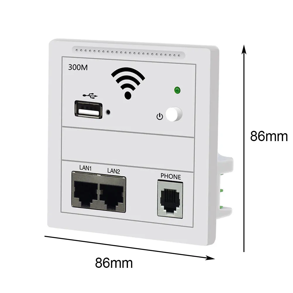 300 Мбит/с 86 панель AC220V ИНН удлинитель отель WiFi розетка двойной LAN встроенный антенный ретранслятор настенный беспроводной маршрутизатор аксессуары