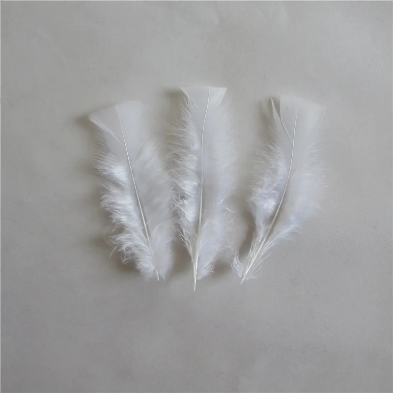 white Красивые индейки перо DIY перо серьги аксессуары украшения 100 корень 15-20 см 6-8 дюймов - Цвет: white