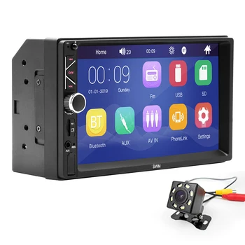 

7" 2DIN HD Car Multimedia Player MP5 Touch Screen Auto Stereo Bluetooth USB TF FM Player 8LED Rear Camera