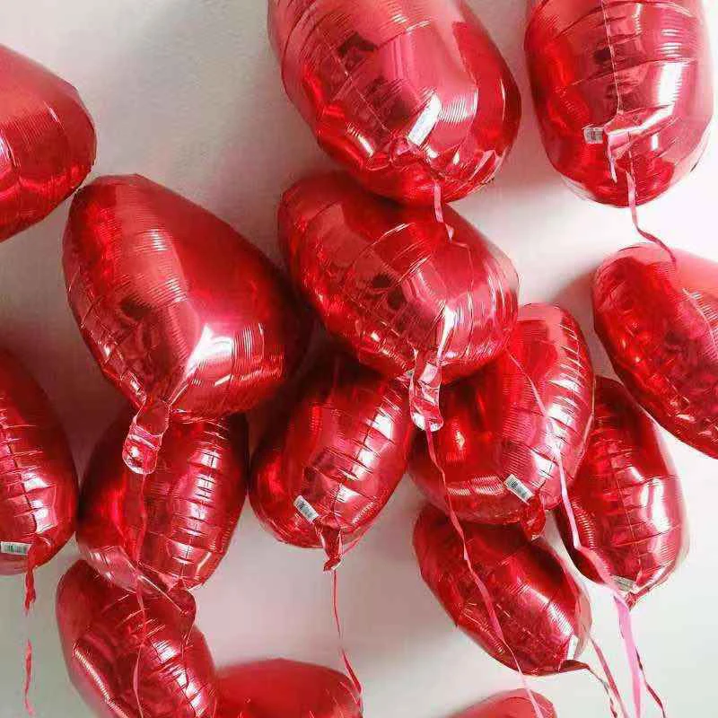 10 шт. 18 дюймов подарок на день Святого Валентина шар украшение Anniversaire шар в форме сердца Globos Свадебные фольгированные балоны надувной гелий