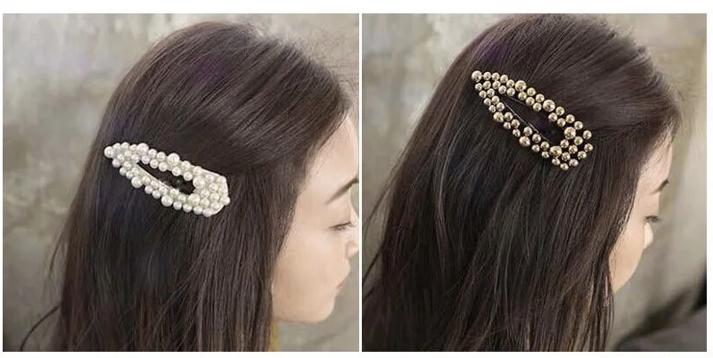 Корейский стиль бусы жемчуг Hairgrips Для женщин волос ювелирные изделия Клип заколки для волос аксессуары подарок для девочек головной убор