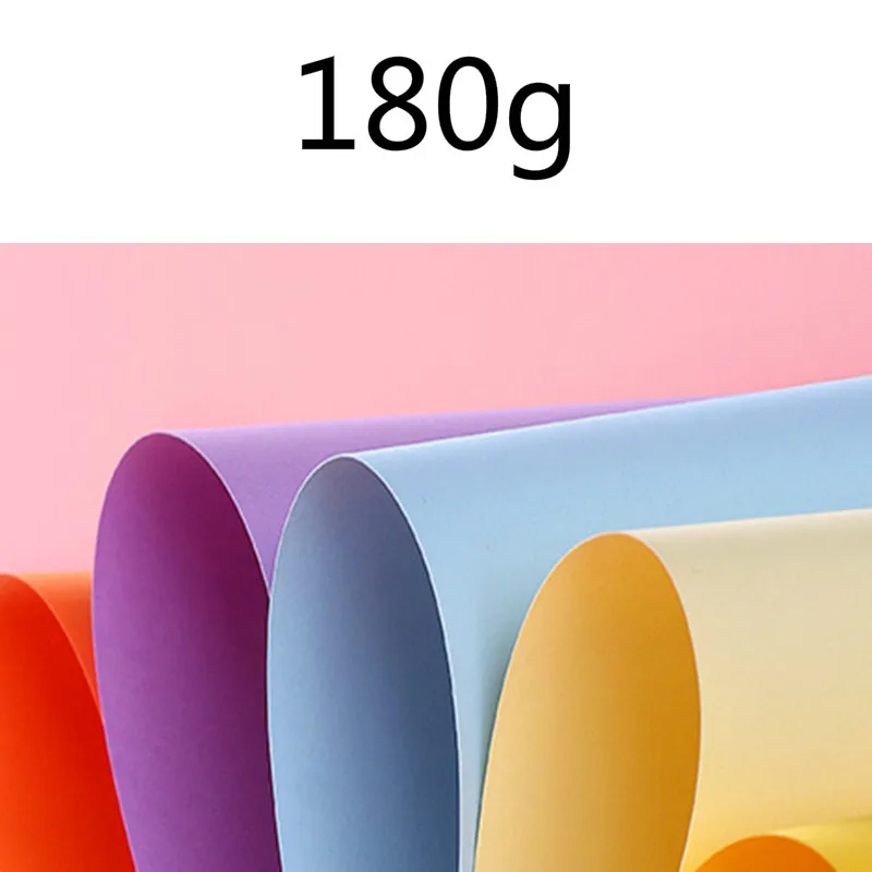 A4 180g Color Paper Multicolor Handmade Origami Paper Thick Cardboard Children DIY Handmade Wrapping Gift Craft Scrapbook